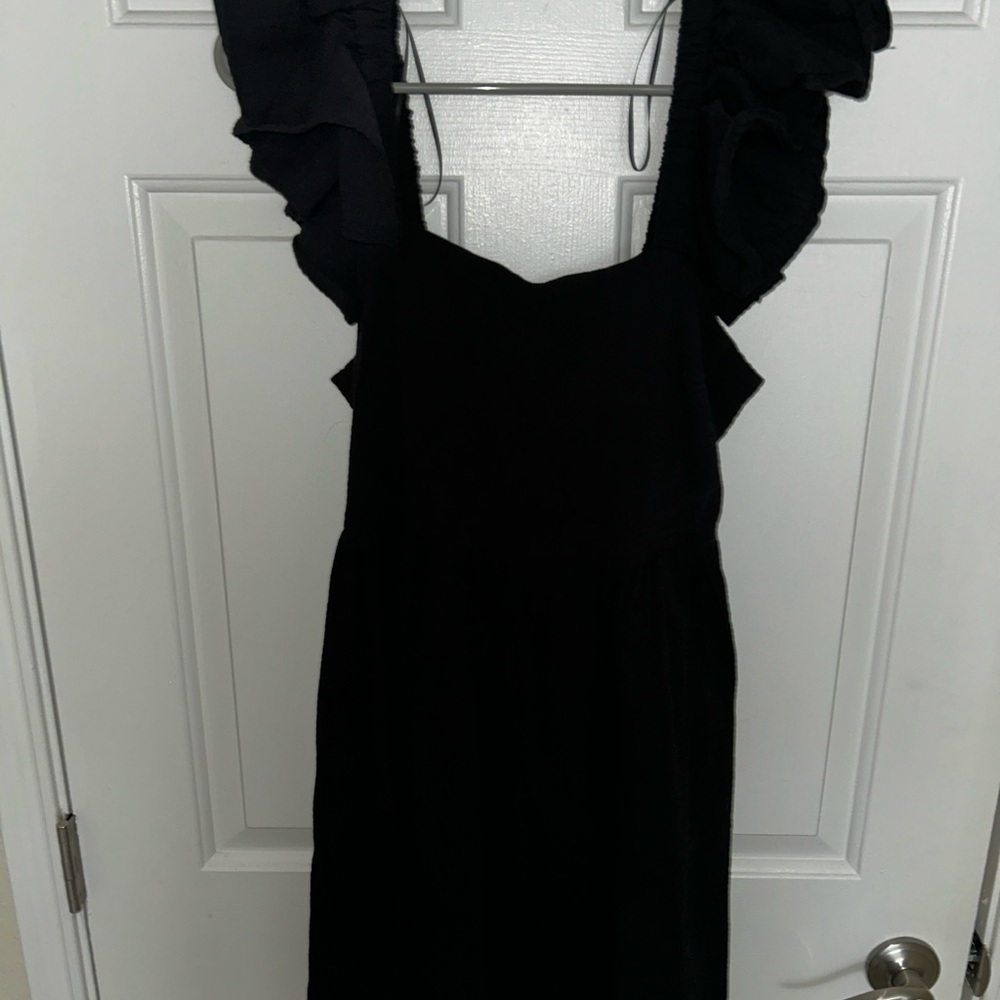 Francesca's Collections Black Ruffle Mini Dress - Picture 3 of 3